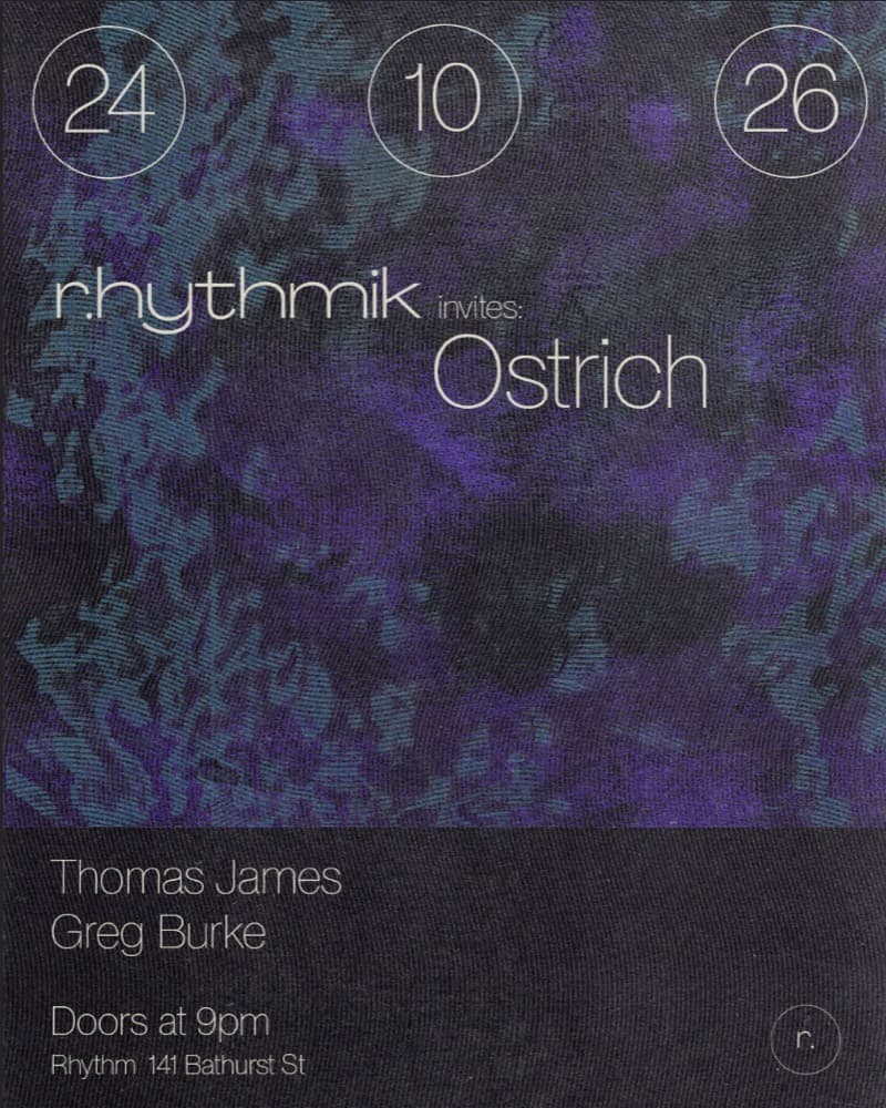 r.hythmik invites: Ostrich flyer