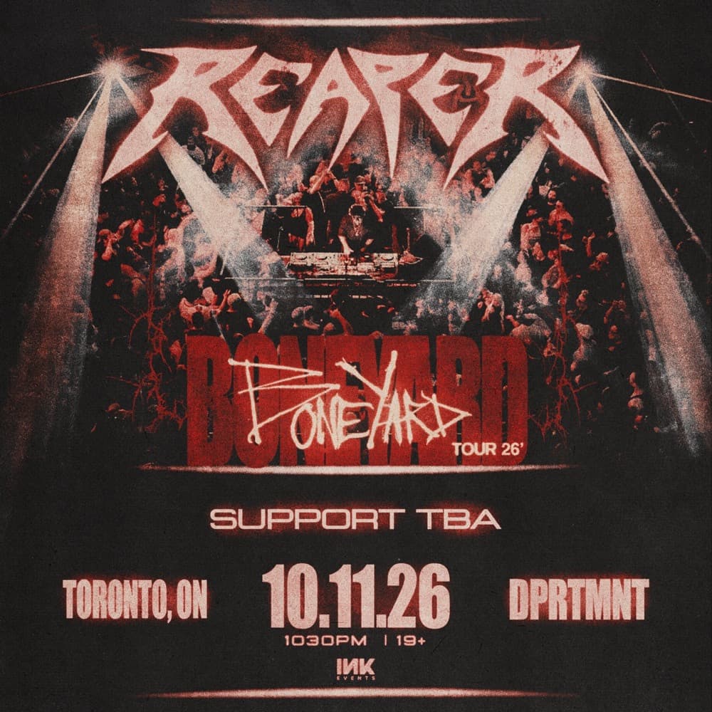 Reaper: Boneyard Tour flyer, DPRTMNT, 2026-10-11