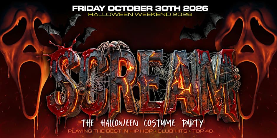 SCREAM 2026 - The Halloween Costume Party! flyer, Harmony Social House, 2026-10-30