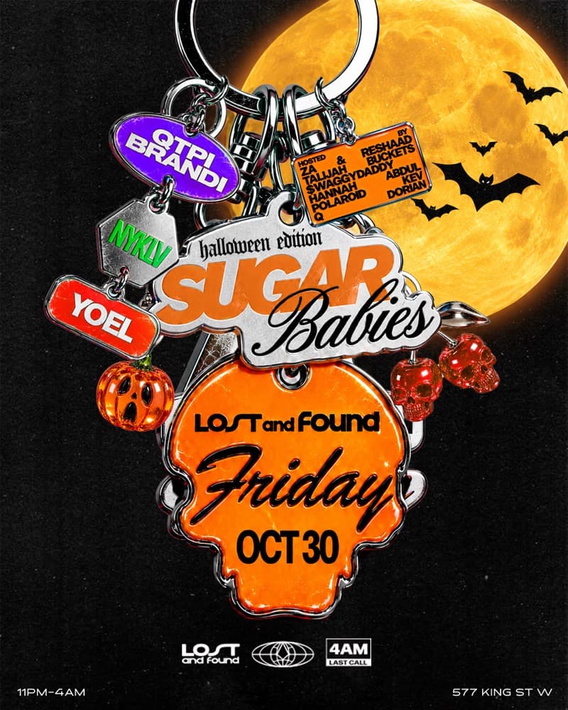 Sugar Babies Halloween Edition flyer, Lost and Found, Friday October 30