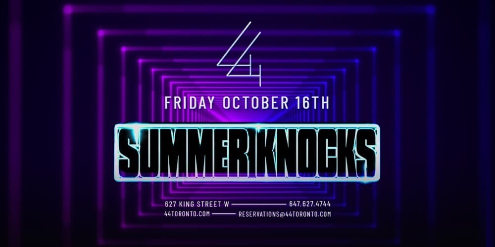 44 Toronto flyer, Friday October 16th, Summer Knocks, 627 King Street W