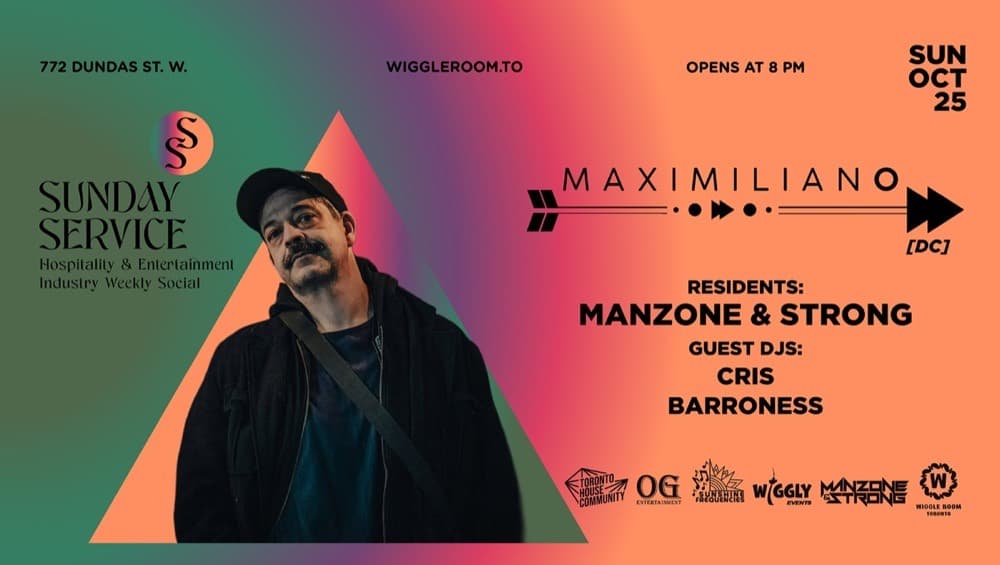 Sunday SerVice: MAXIMILIANO - Manzone & Strong flyer, Wiggle Room, 2026-10-25