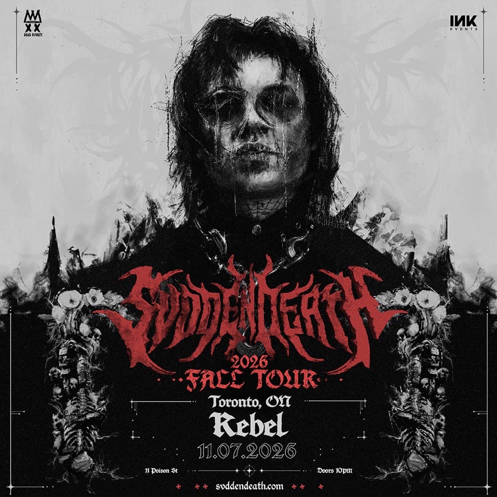 SVDDEN DEATH 2026 Fall Tour flyer, Rebel Toronto, 11.07.2026