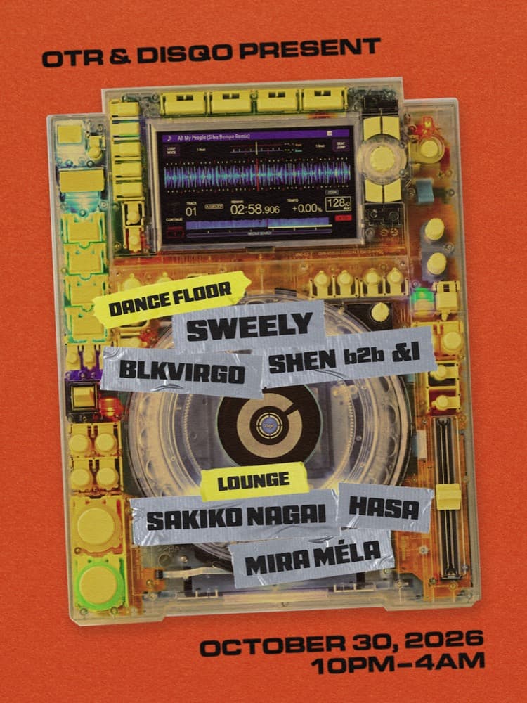 Sweely by OTR x Disqo flyer