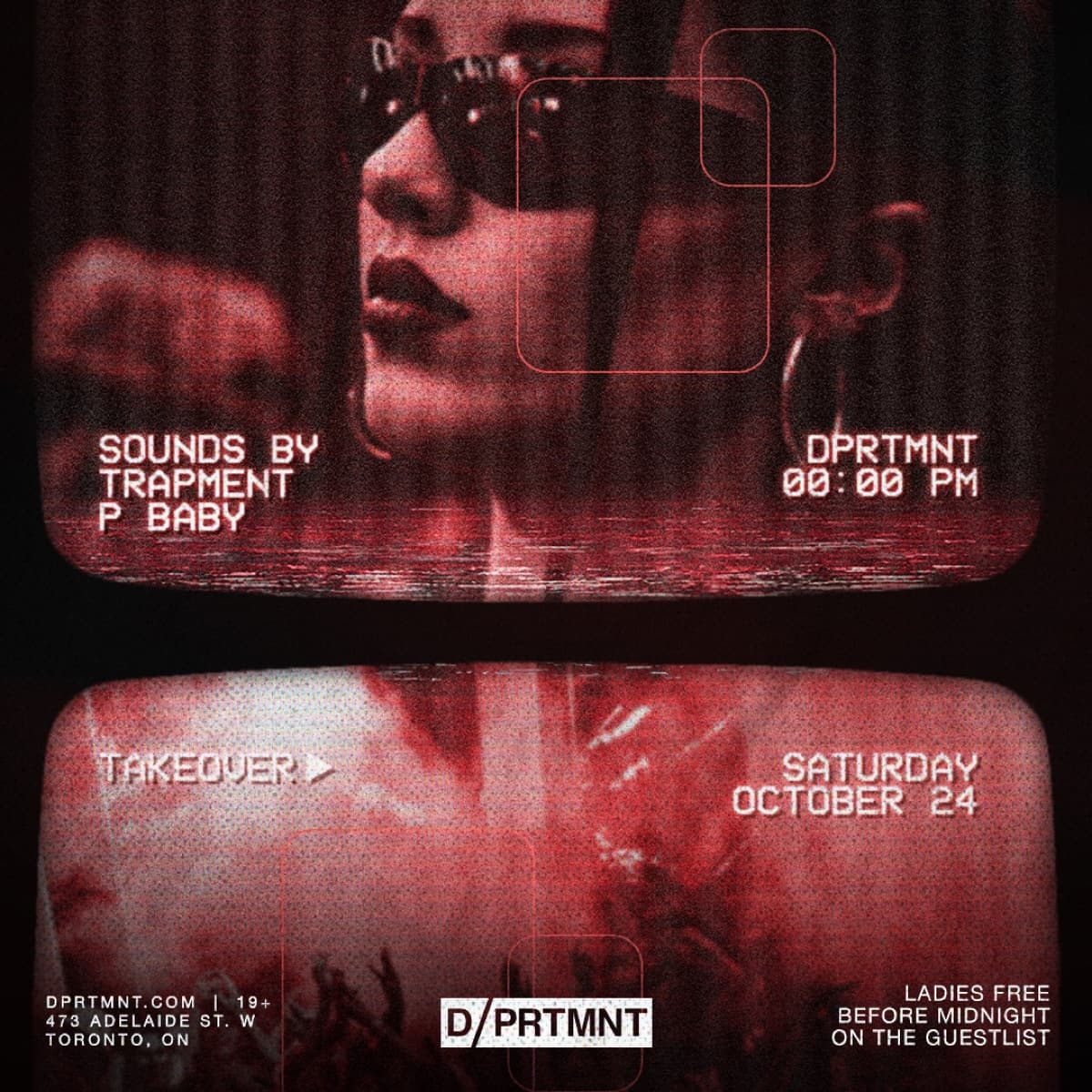 Takeover Saturday with Trapment and P Baby flyer, DPRTMNT