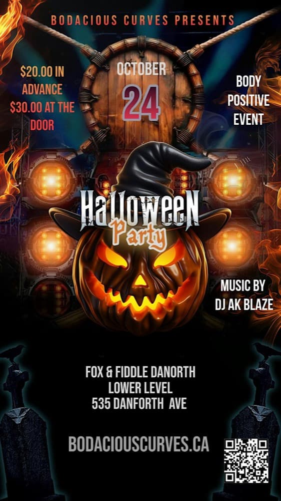 Toronto's Body Positive Halloween Party flyer