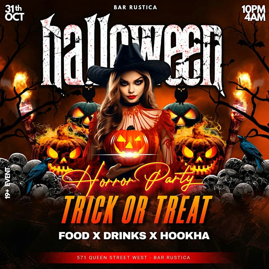 TRICK OR TREAT HALLOWEEN FREAK SHOW flyer, Bar Rustica, 2026-10-31