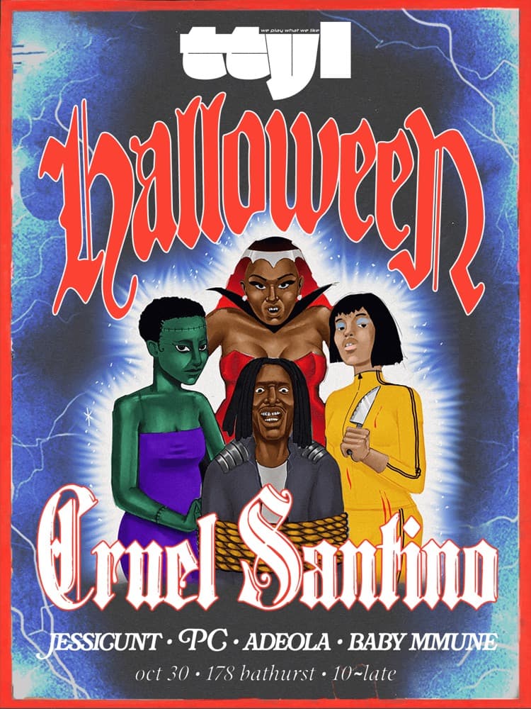 TTYL HALLOWEEN: CRUEL SANTINO flyer