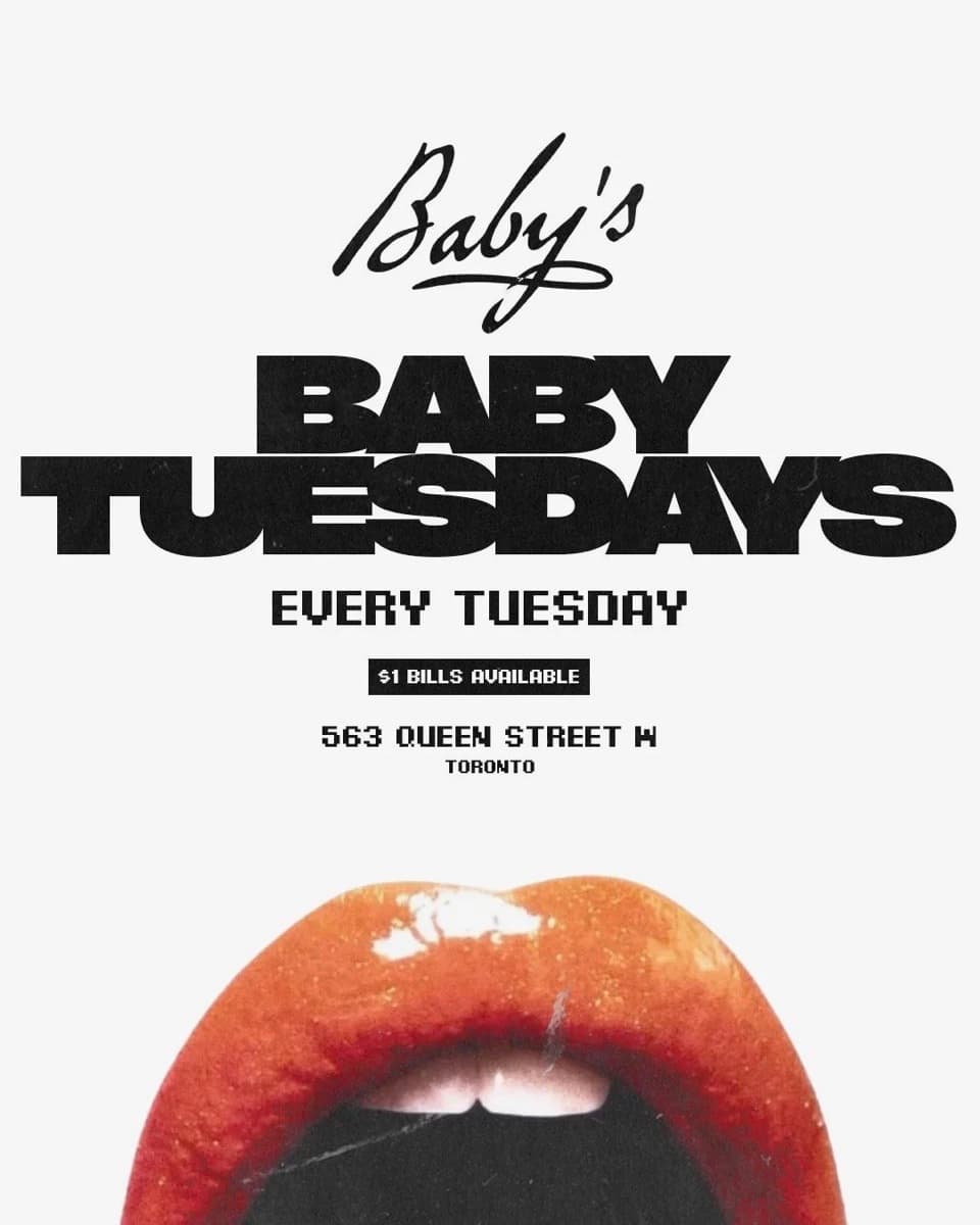 Baby Tuesdays flyer, Baby's