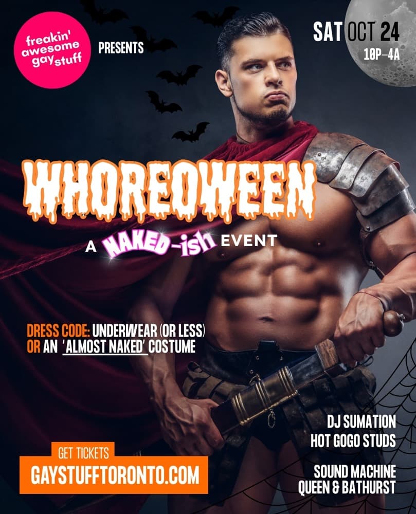 WHOREOWEEN: A Naked-ish Event flyer, Sound Machine, 2026-10-25