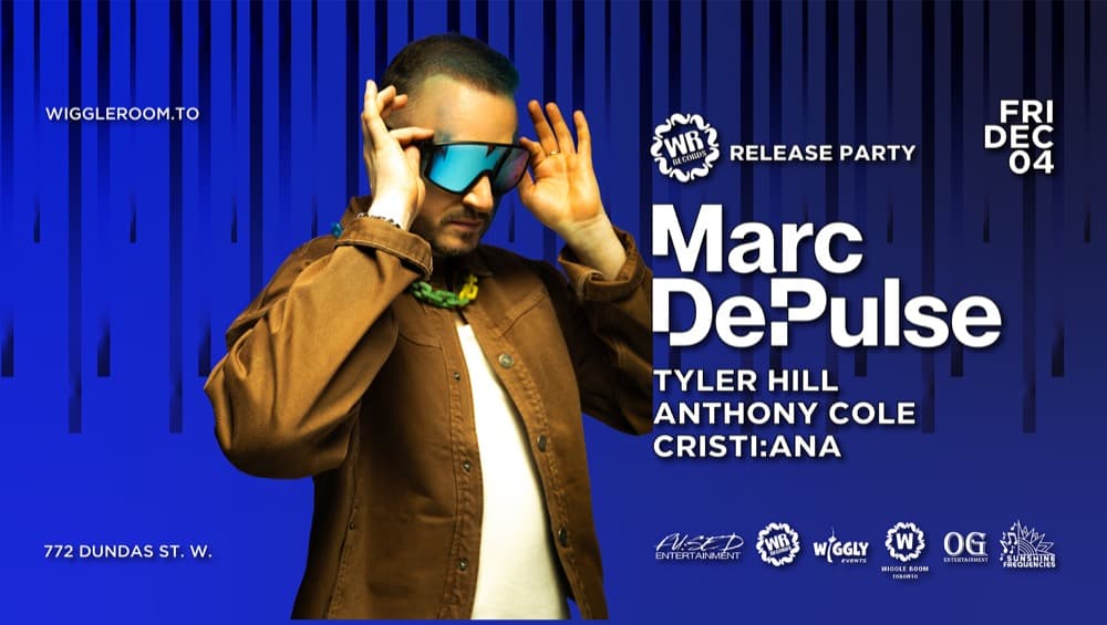 WR Records: Marc DePulse & Tyler Hill - Release Party flyer, Wiggle Room, 2026-12-04