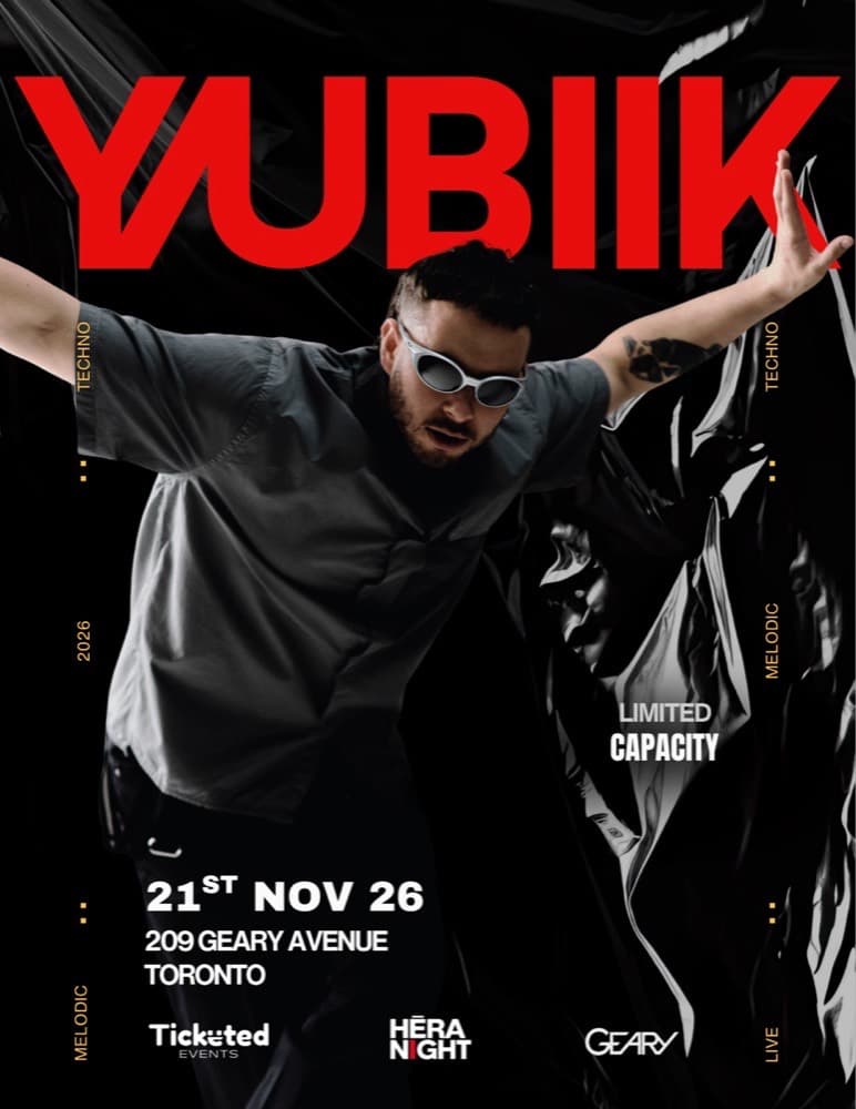 Yubik in Toronto: Warehouse Rave Experience flyer